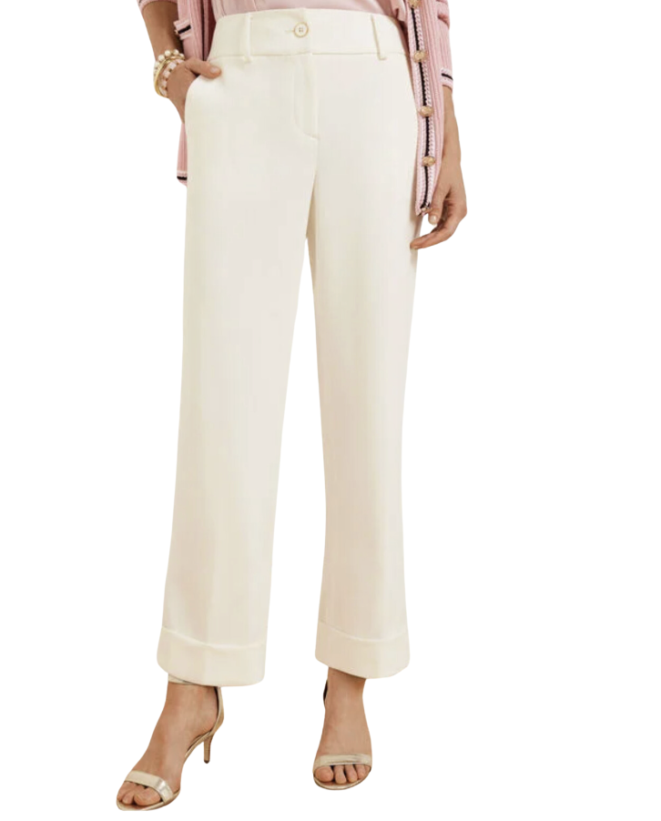 Tailored Stretch Slim Wide Leg Pants
